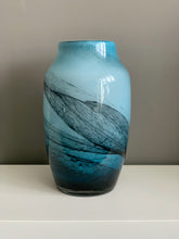 Load image into Gallery viewer, Tessa Blue Marble Glass Vase