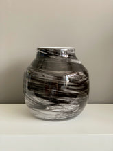 Load image into Gallery viewer, Anika Black Marble Glass Vase