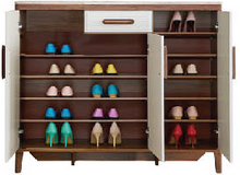 Load image into Gallery viewer, Amelia Shoe Rack 3 Doors Interior