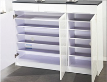 Load image into Gallery viewer, Carley Shoe Rack 3 Doors Open Cupboard