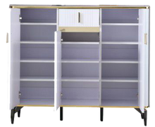 Load image into Gallery viewer, Dominic Shoe Rack 3 doors Open