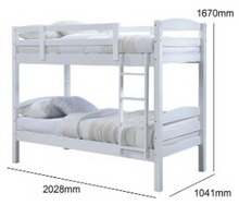 Load image into Gallery viewer, Hailey Bunk Bed Dimensions