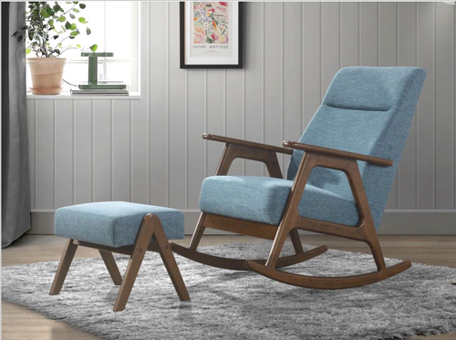 Iga Rocking Chair with Foot Stool