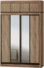 Load image into Gallery viewer, Maddison Wardrobe Dark Brown With Top