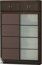 Load image into Gallery viewer, Maddison Wardrobe Walnut With Top